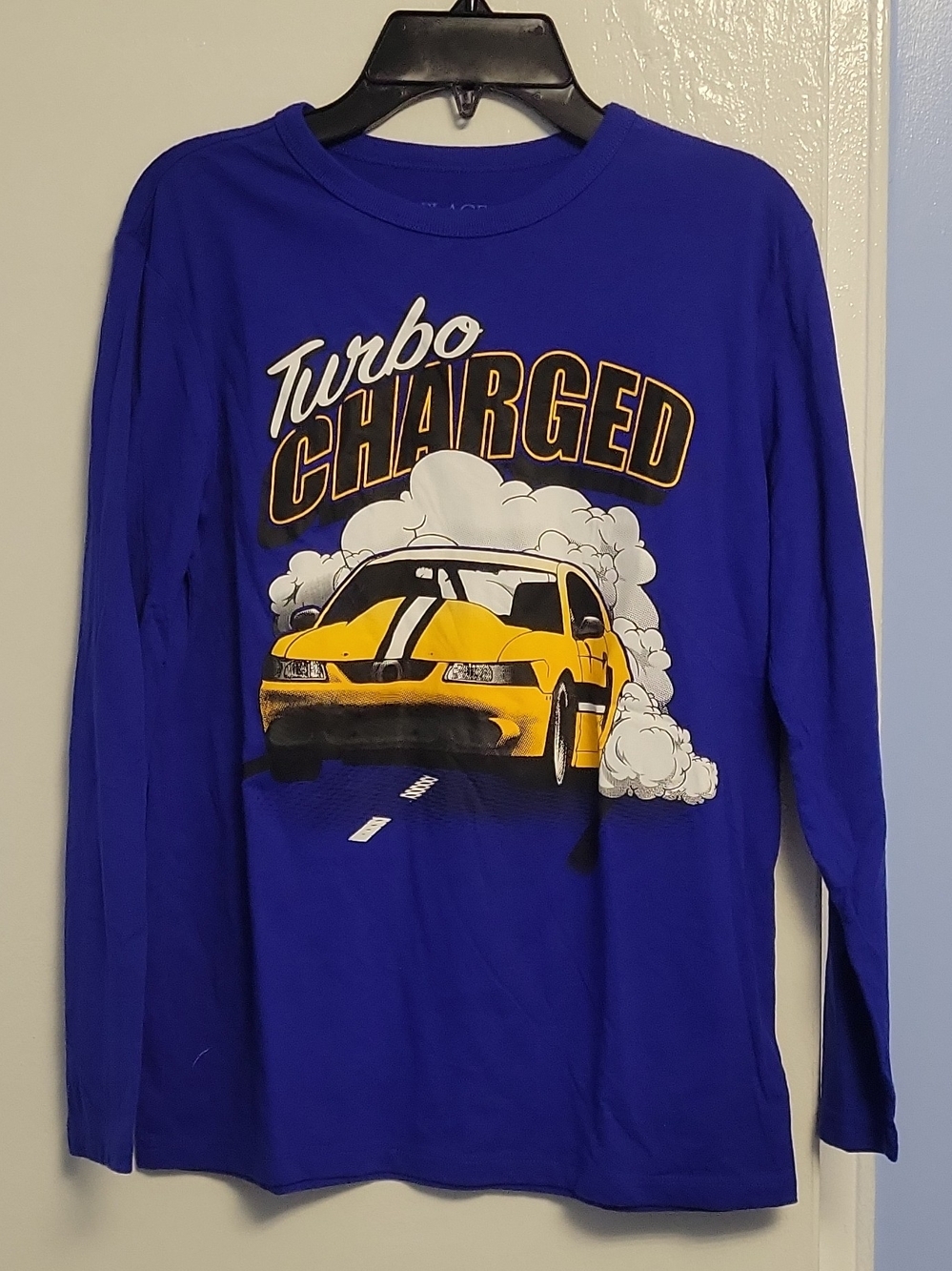Place Royal Blue Long-Sleeve 'Turbo Charged' Car Graphic Tee